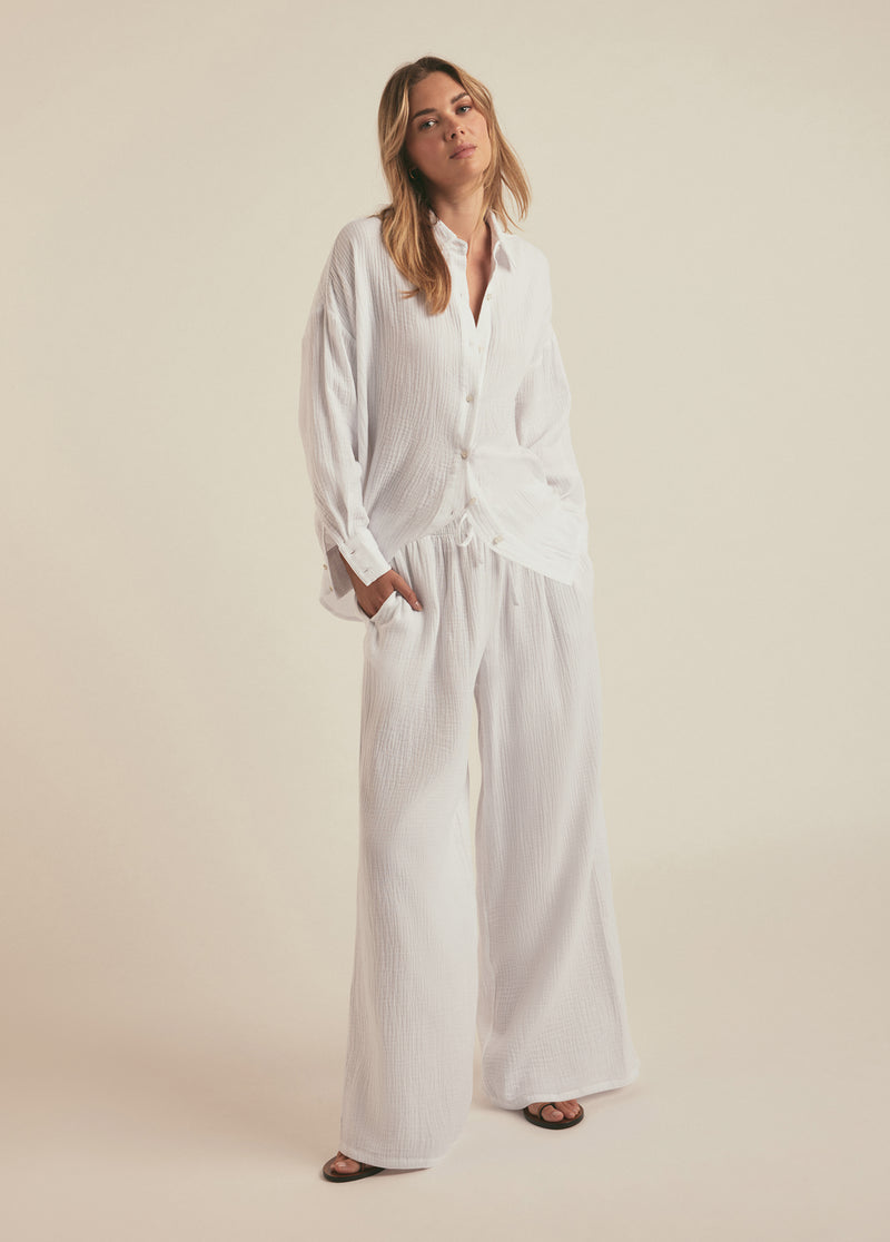 white cotton gauze