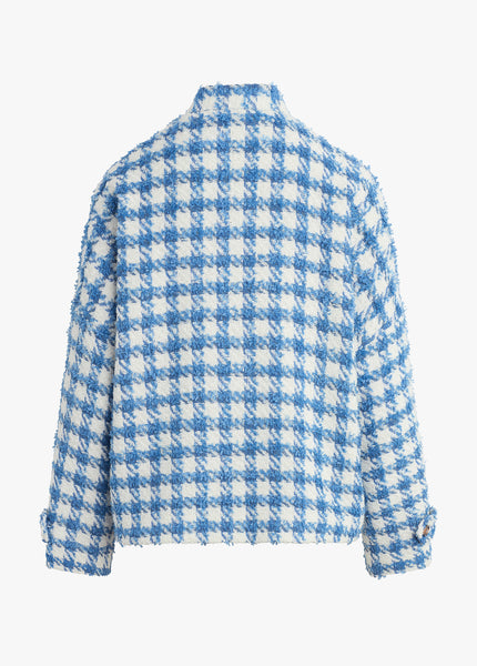 【ALUDE SELECT】blue laxury tweed jacket ALUDE SELECT】Blue Luxury Tweed Jacket