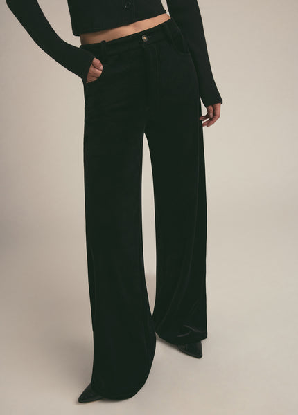 Velour-Flare-pant-sapphire-