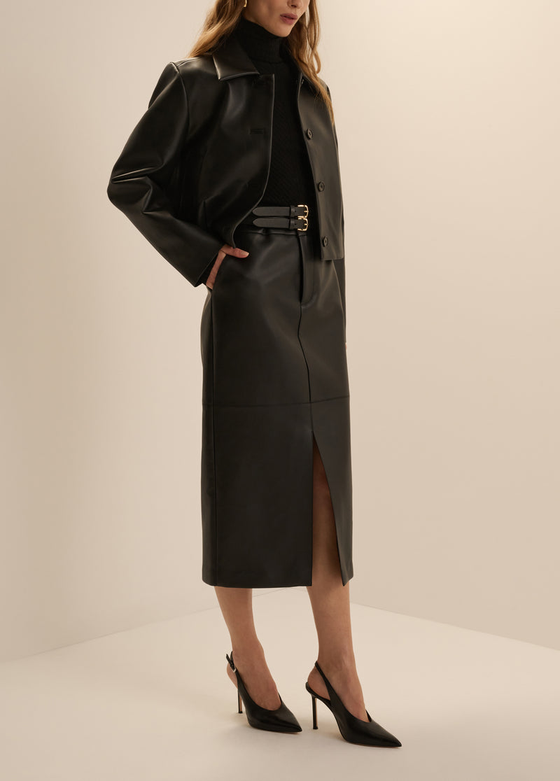 THE VEGAN LEATHER MEYER SKIRT