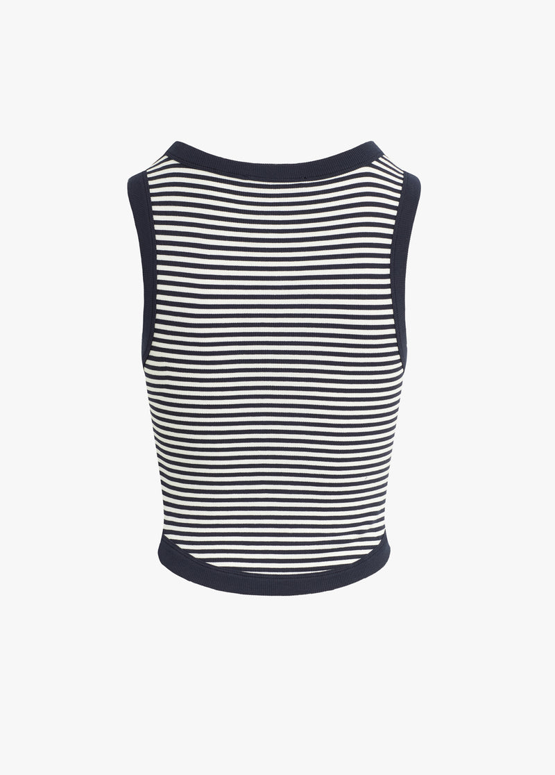 navy white stripe
