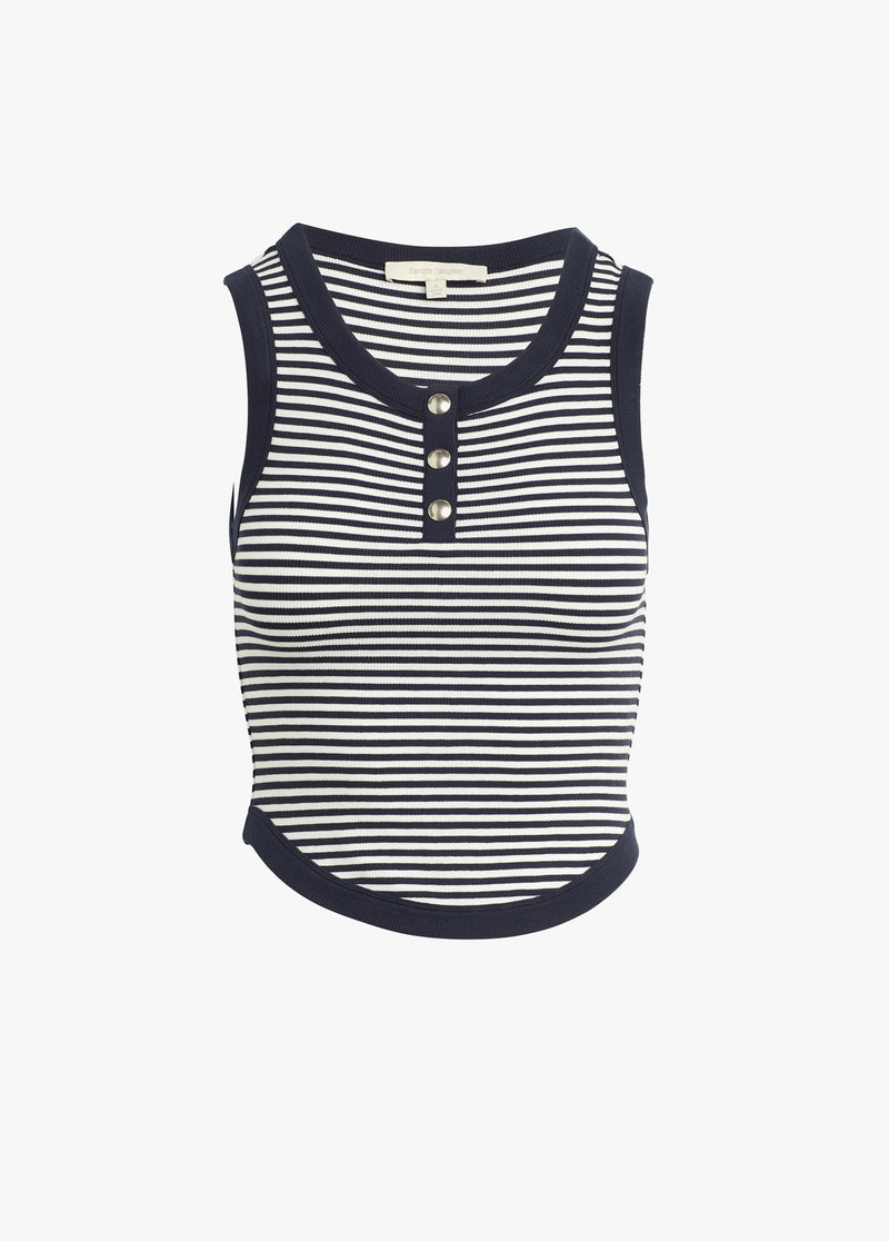 navy white stripe