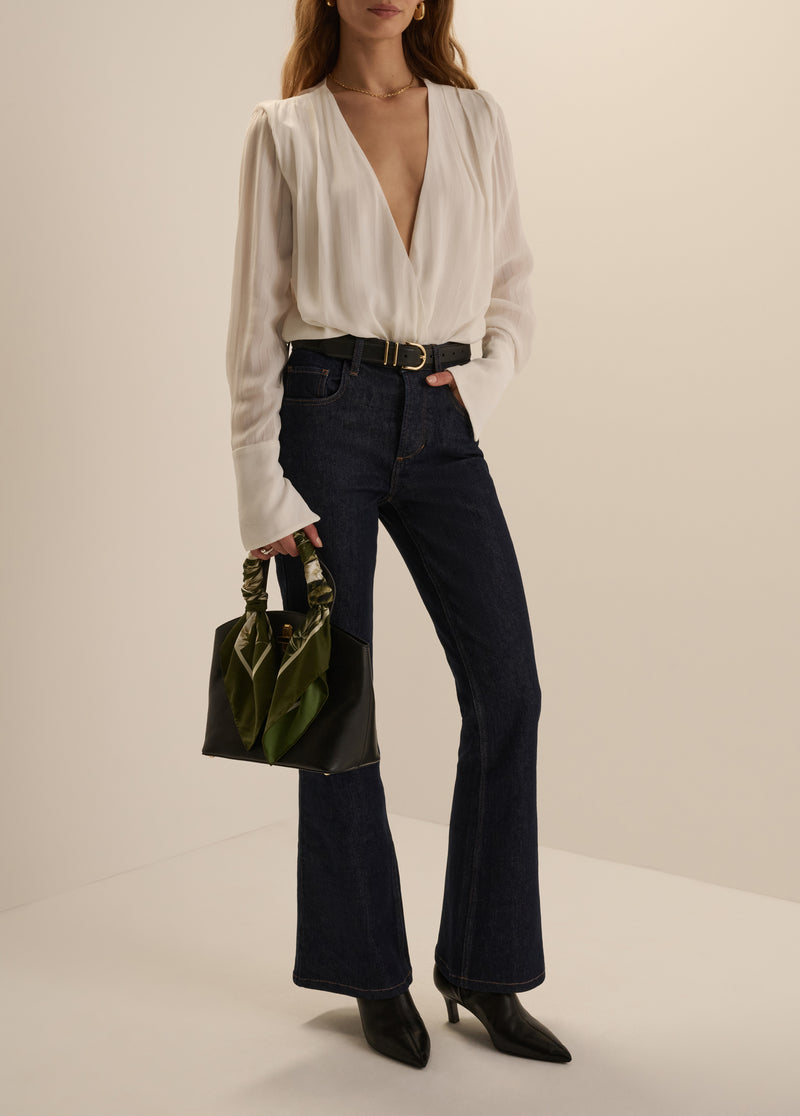THE STRIPE JACQUARD DATE BLOUSE