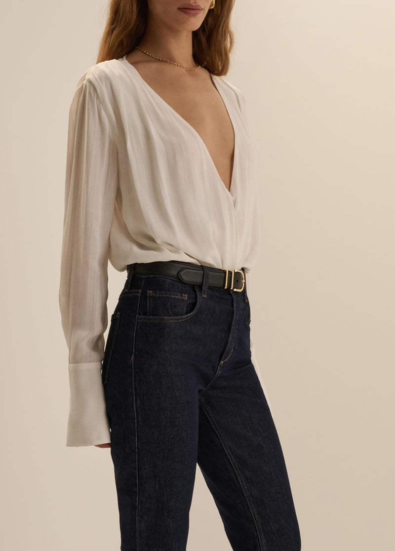 THE STRIPE JACQUARD DATE BLOUSE