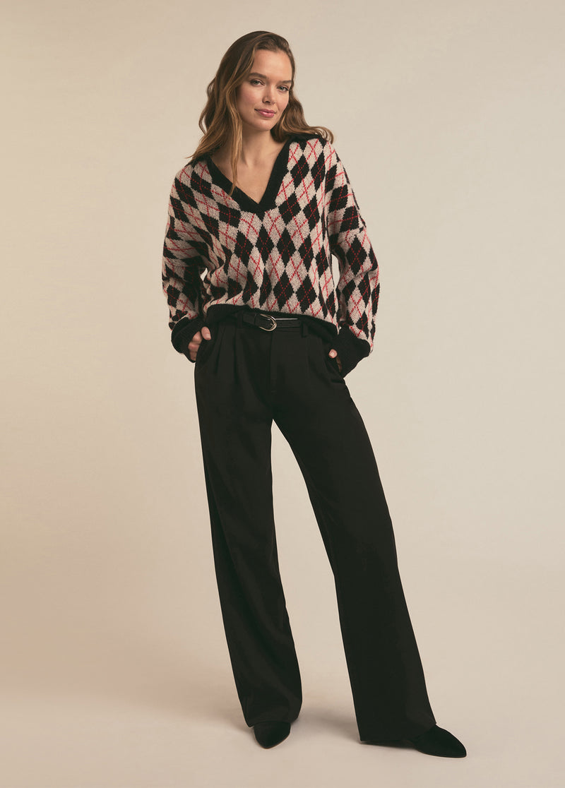 black red argyle
