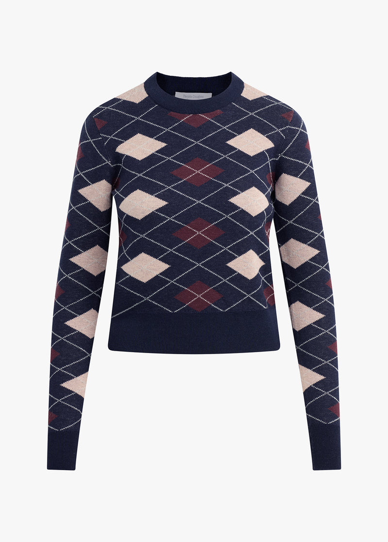 navy argyle