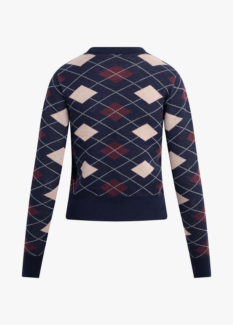 navy argyle