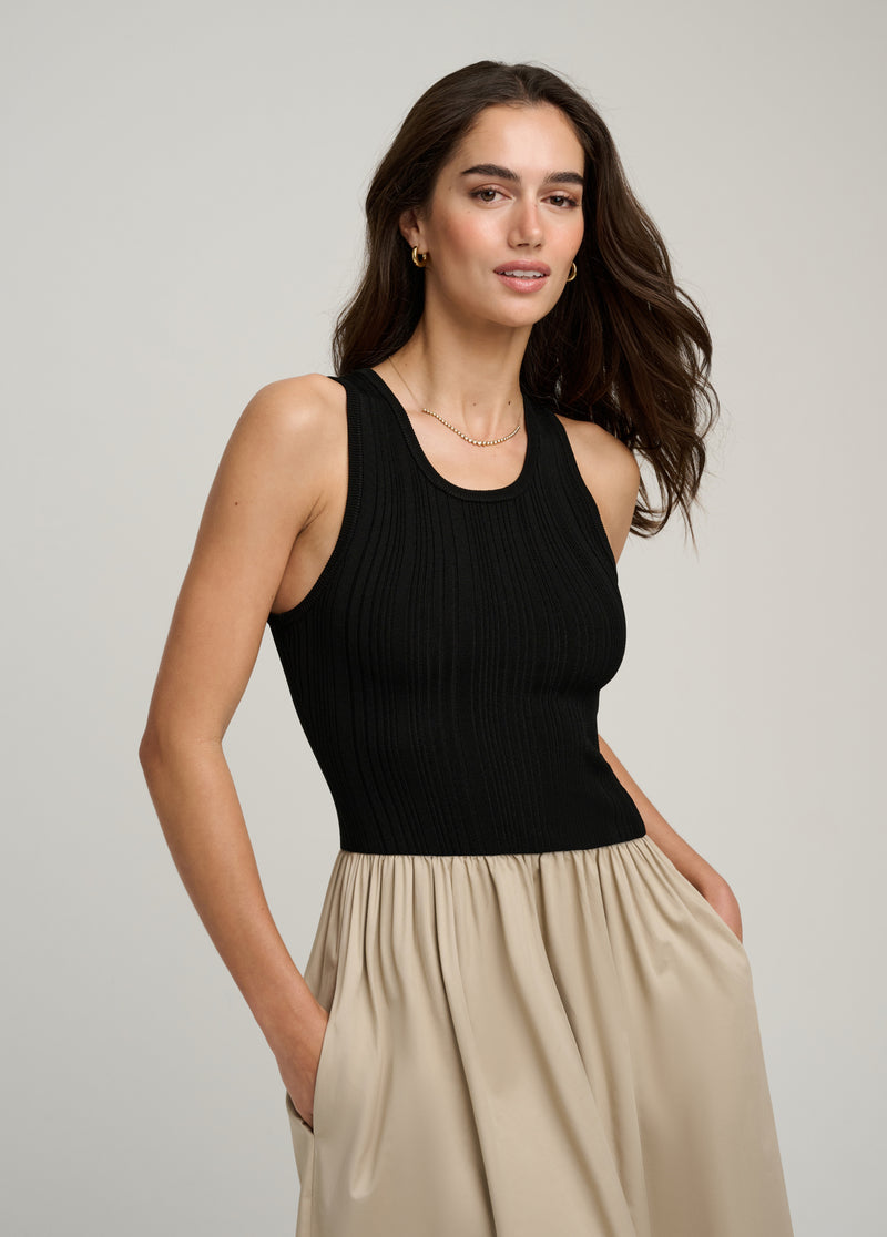 black and khaki dress Daphne Dress / Khaki Zig Zag Khaki Zig Zag / S
