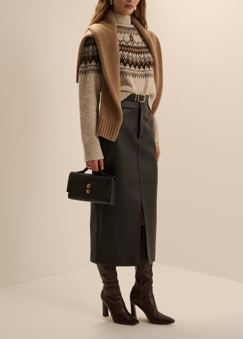 THE VEGAN LEATHER MEYER SKIRT