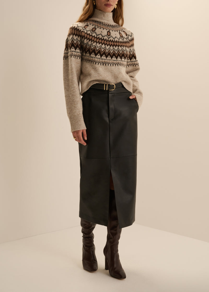 THE VEGAN LEATHER MEYER SKIRT