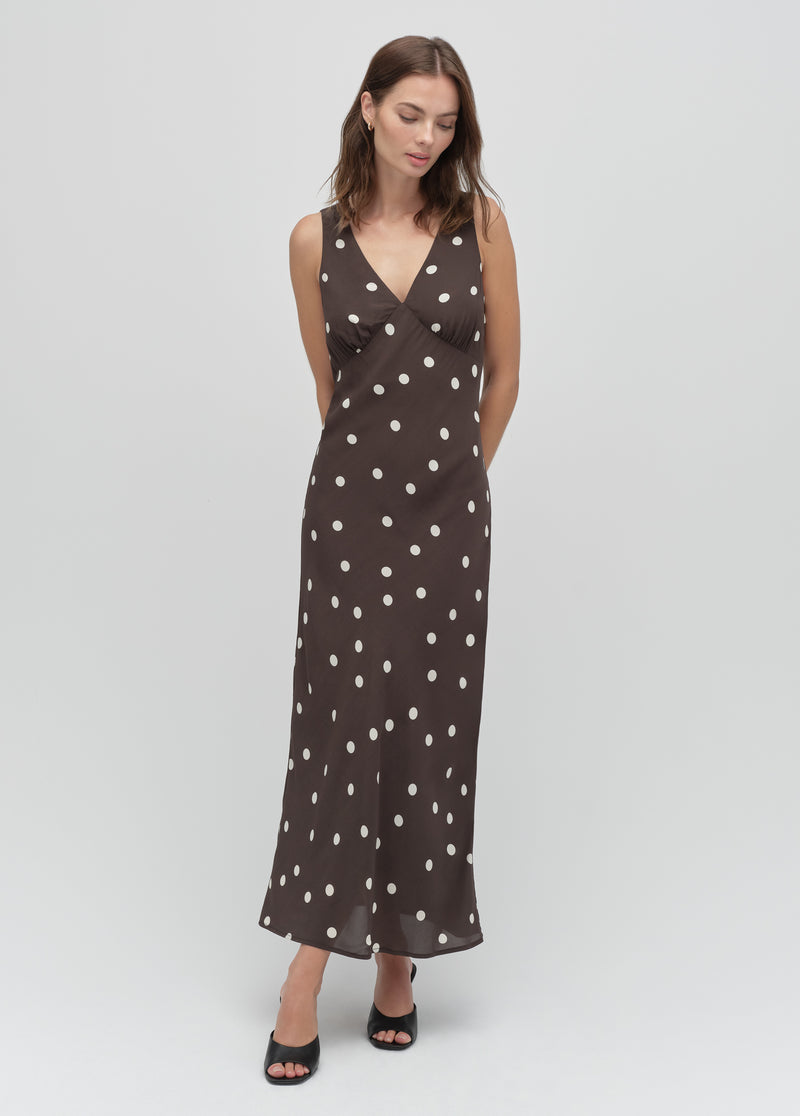 espresso polka dot