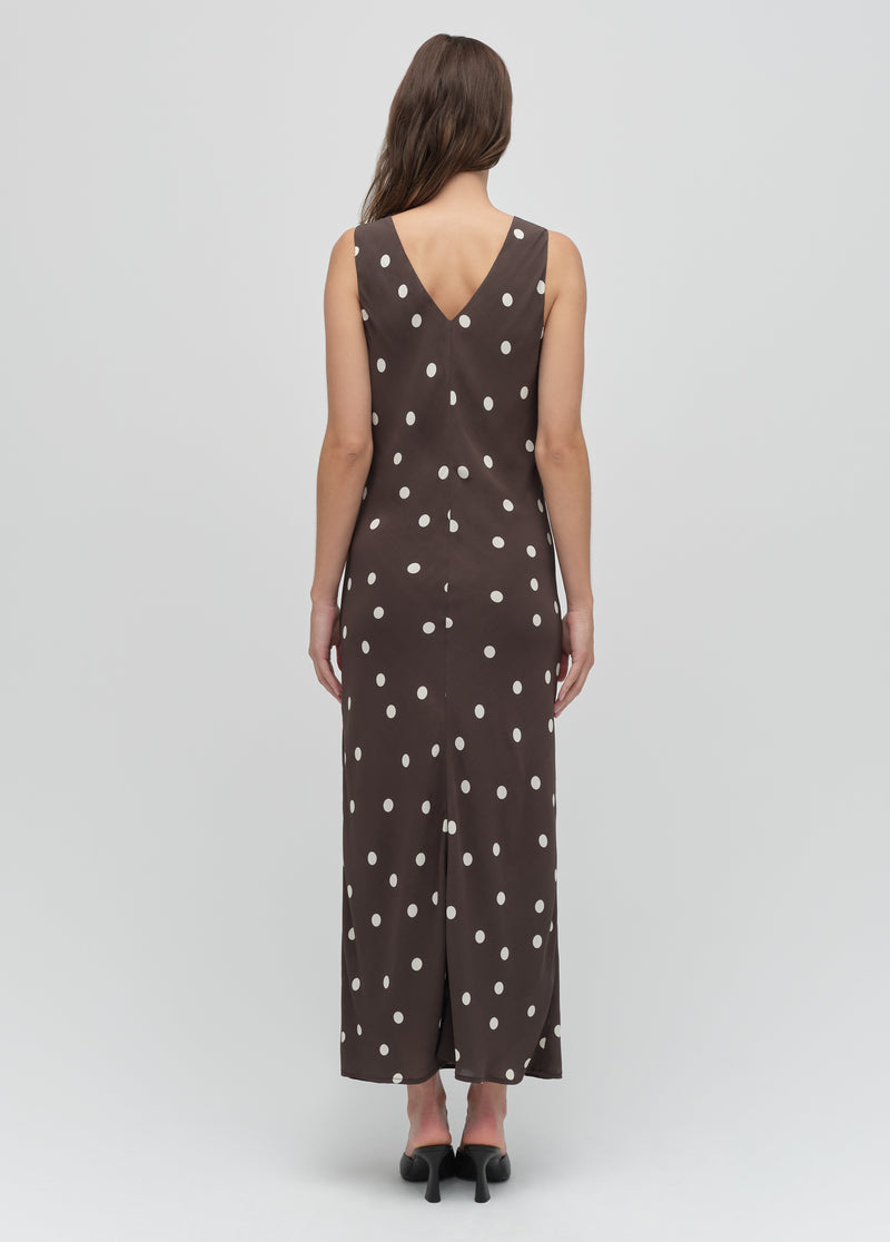espresso polka dot