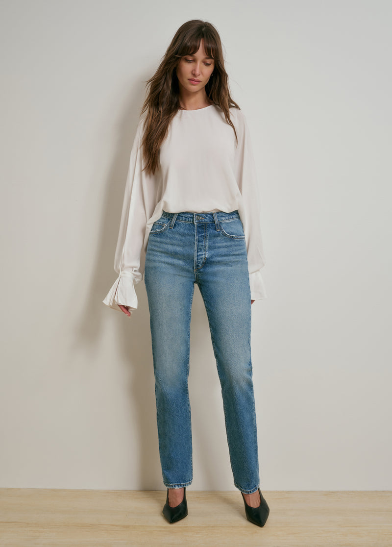 THE JEN MID RISE SLIM STRAIGHT
