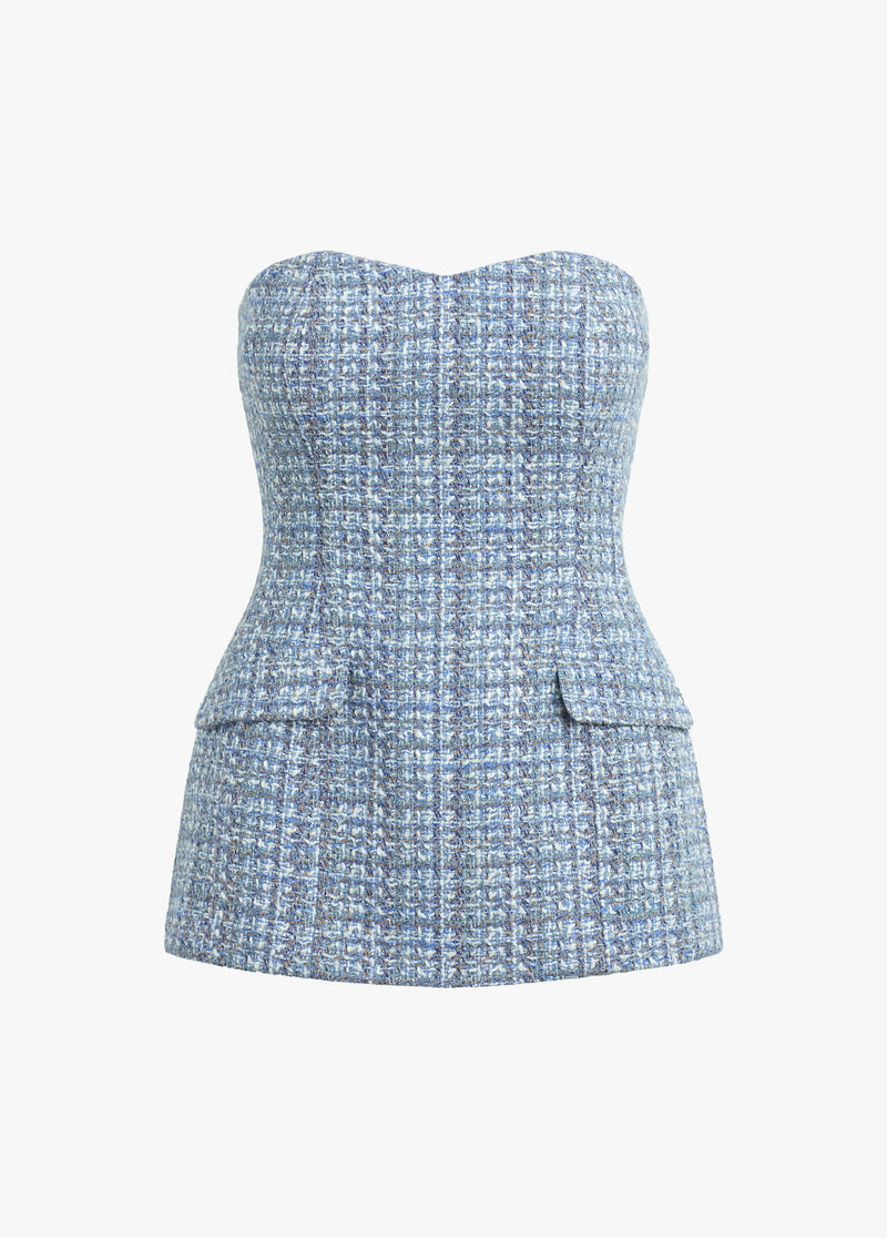 sky blue tweed