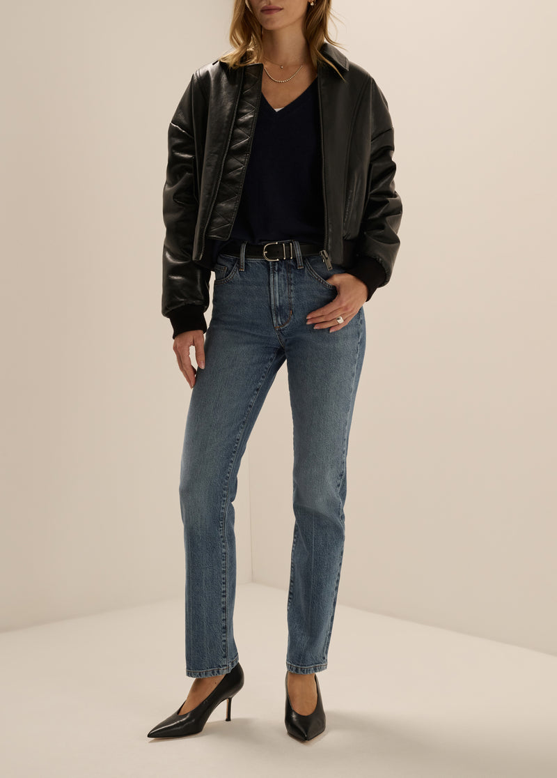 THE JEN MID RISE SLIM STRAIGHT