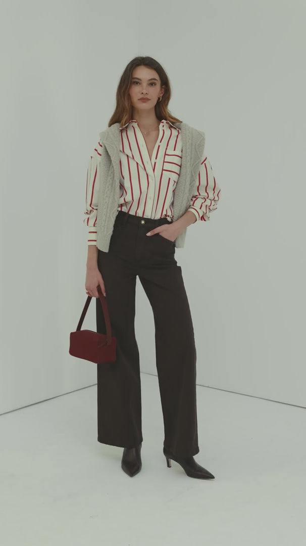 white crimson stripe