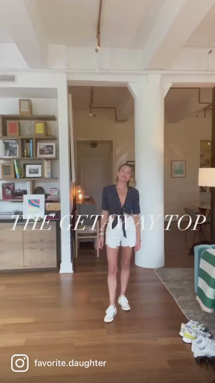 navy polka dot