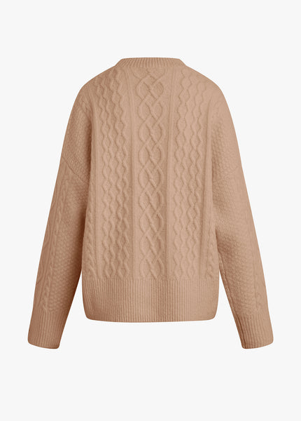 ESLOW　BIG CABLE SWEATER エスロー　F Alpaca Blend Cable Knit Sweater | Michael Kors [US]