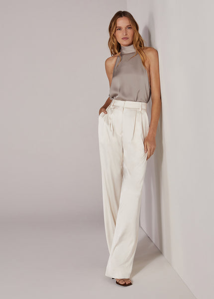 Marisa Charming Lounge Trouser|White Silk Pants|NK IMODE